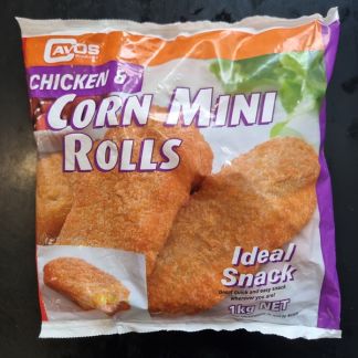 Cavos Chicken Corn Mini Rolls 1kg