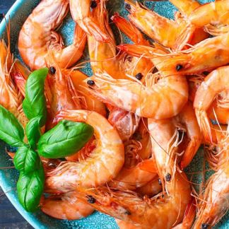 Frozen Whole Cooked XL Vannamei Prawns