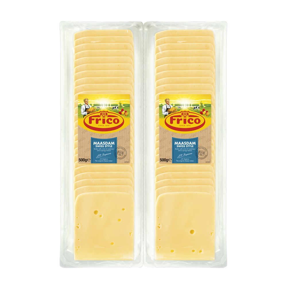 Frico Maasdam Cheese Slices | Sutcliffe Meats | Sliced Cheese